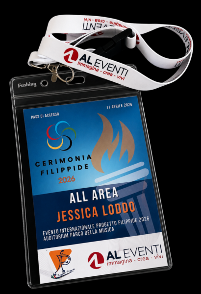 Jessica Loddo access pass for Cerimonia Filippide 2026 at Auditorium Parco della Musica
