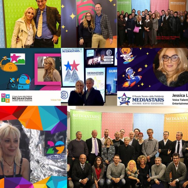 Jessica Loddo at several Mediastars Awards editions as an Audio-Video jury member