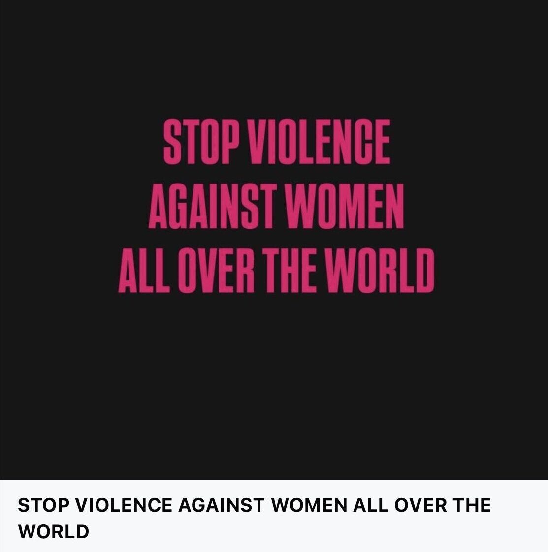 Stop Violence Against Women All Over the World