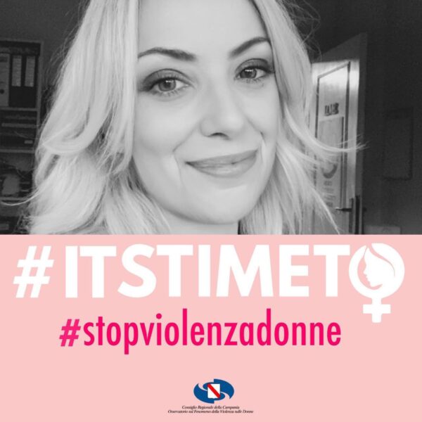Jessica Loddo aderisce alla campagna #ITSTIMETO #stopviolenzadonne dell’Osservatorio sul Fenomeno della Violenza sulle Donne del Consiglio Regionale della Campania.