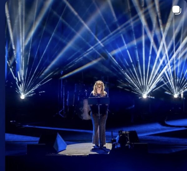 Jessica Loddo on stage at Cerimonia Filippide 2026 at Auditorium Parco della Musica in Rome